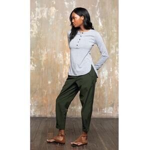 NWT Paskho XXL Sanctuary Cropped Pleated Stretch-Tech Pants Dark Green